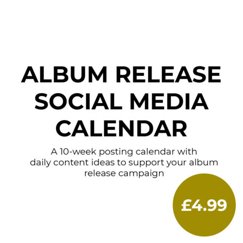 Album Release Social Media Calendar Main
