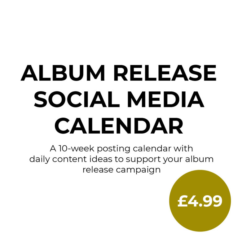 Album Release Social Media Calendar Main